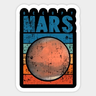 Occupy Mars retro Sticker